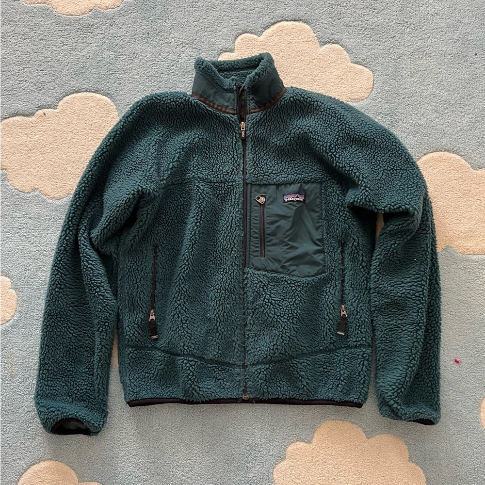 Patagonia retro-x dark green fleece jacket- men’s small